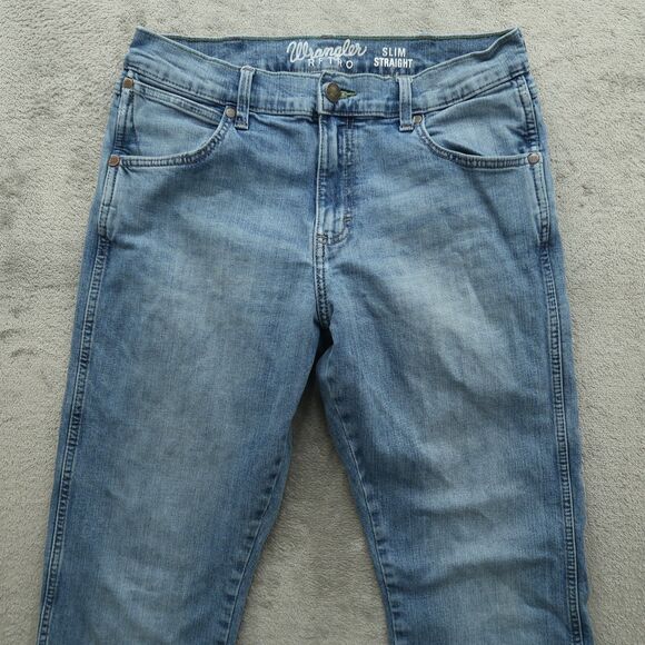 Wrangler Retro Jeans Mens Fits 30x32 (No Tag) Blue Slim Straight Stretch Denim - Picture 12 of 16
